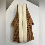 Tory Burch Jesse Suede Perforated Sneaker Tan Sz 9 Slip On Photo 4