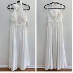 Mac Duggal  White Rosette Halter Gown Style Size 4 NWT Photo 3