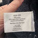 Barefoot Dreams  Navy Blue Bamboo Chic Lite Knit Longsleeve‎ Cardigan Size M Photo 3