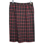 VTG Haberdashery Plaid Womens Suit Red 12P Wool Blend Academia Tartan Plaid Photo 6