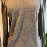 Madewell  Women's Puff Sleeve Pullover Sweater Gray Size XS Mock Neck Long Sleeve Photo 1