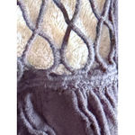 Free People  Black Cutout Crochet Mini Dress – Boho Romantic Long Sleeve Size 4 Photo 11