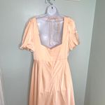 Birdy Grey Judy Matte Cap Sleeve Satin Gown in Peach Cream XL Photo 1