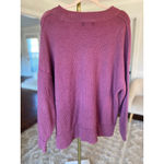 Aerie  Oversized Ribbed Pullover Sweater Knit Plum Buttery Soft Cozy Lounge Boho Photo 2