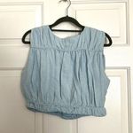 Free People NWT Girl and the Sun Sky Blue Cropped Sleeveless Top Photo 2