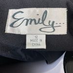 Vintage Emily Black Red Floral Embroidered Beaded Evening Jacket Size 12 Photo 7