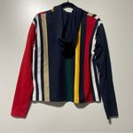 Tommy Hilfiger  Classic Polo Colorful Stripes Hoodie Size XS Oversized Boxy Fit Photo 3