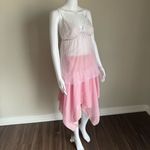 Vintage Lace Slip Top Lingerie With Bow Pink Blush Size L Photo 7