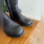 Tory Burch  Short Black Leather Buckle Boots Size 7 Zipper Luxury Moto Designer Photo 8