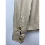 J.Crew Women’s Tan 100% Cotton Button Front Safari Crop Distress Utility Jacket Photo 9