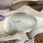 Toms  Strappy Canvas Cork Wedge Heel Cuff Platform‎ Sandals Crisscross Photo 5
