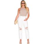 Good American NWT Good '90s Duster Natural Fray White Photo 7