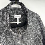 Apiece Apart  Selva Herringbone Crop Bomber Jacket
Size Large Black White Wool Photo 2