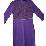 Max Mara Weekend Burgundy Provinom Jersey Lace Top Dress Sz M Photo 9