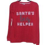 Roudelain Santa's Big Helper Graphic Pajama/Sleep Shirt in Red Photo 0