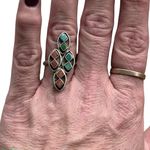 Vintage Southwestern Navajo Turquoise Coral & Sterling Silver Old Pawn Ring Red Photo 13