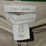 NWT House Of Harlow Womens 1960 Beige Vegan Leather Wide Leg Pants 12‎ Photo 3