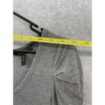 BCBGMAXAZRIA BCBG Grey Black Tiered Dress Short Sleeve Puffed Sleeve Size 0 Photo 7