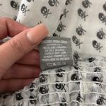 VANITY Vintage Y2K White Black Tulle Ruffle Tiered Grunge Emo Skull Mini Skirt Size M Photo 8