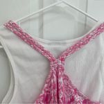 Style & Co . Two in One 90s Y2K Vintage Layered Pink Print Tank Women’s Size M Photo 2