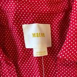 Anthropologie  Maeve Red & White Polka Dot Blouse Maltida Top NWT Size Medium Photo 3