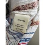 John Paul Richard  Striped Tie Front Top Women’s Medium M Short Flutter Sleeves Photo 3