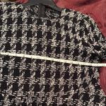 ZARA  Black and White Tweed Blouse Photo 3