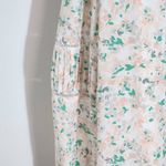 Kaari Blue Peach and Green Peasant Blouse Size 2X Plus Size Peach Floral Blouse Photo 5