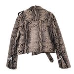 Mother the chopper snakeskin leather jacket Medium Black Photo 4