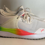 Puma Pacer Next Cage Rainbow 372530-01 Wht Tennis Athletic Golf Shoe Casual 8.5 Photo 0