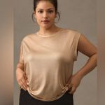 Anthropologie New with tag Porridge Shine Muscle Tee Gold Size XL Photo 5