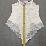 Pinsy Women's 1X Shaping Lace Shapesuit Ivory Full Body Shapewear Bodysuit Black Size XL Photo 5