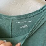 American Eagle Sea Foam Green High-Low Scoop Neck Top Photo 3