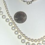 2 Vintage Faux Pearl Beaded Boho Retro Necklaces White Photo 4