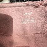 Aerie pink knit crew neck sweatshirt, distressed neck, cuffs, and waistband Photo 4