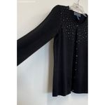 Karen Scott Black luxsoft button Up Black cardigan - Size S Photo 4