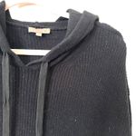LILLA P Hooded Oversized Sweater Black Sz Medium Photo 2