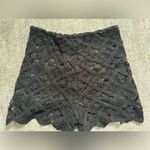 AQUA  Crochet Shorts Women's Small Natural Tasseled Tie Closure Pull On Festival Photo 2