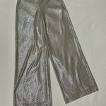White House | Black Market WHBM Metallic silver wide leg pants Photo 4