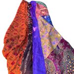 Sacred Threads 100% Silk Patchwork Kimono Duster Robe XL Boho Festival RARE Photo 9