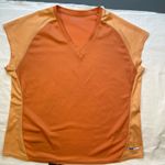 Eddie Bauer  Womens exercise top, short sleave, orange, peach, v‎ neck, XXL Photo 0