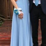 Light Blue Strapless Prom Dress Size 2 Photo 0