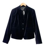 Ann Taylor NWT Black Velvet 2-Button Blazer Jacket Size 8 $179 Polka Dot Lining Photo 5