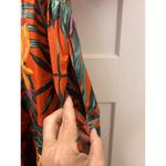 Maude Vivante Womens Red Green Floral Tropical Tier Ruffle Dress Size Xl Pockets Photo 2