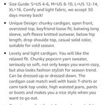 Merokeety  Women's Fuzzy Popcorn Batwing Sleeve Cardigan Knit Oversized Sweater Photo 5