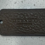 Coach  New York Leather Luggage Tag Brown Embossed Accent Accessory Photo 0