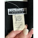 Contempo Casuals Vintage Black 1 Button Blazer, velvet & gold trim size small Photo 10