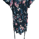 City Chic  Black Floral Palm‎ Button Front Off the Shoulder Romper Plus Size 24 Photo 5
