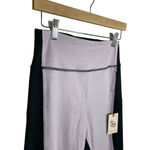 Sincerely Jules NWT  High Rise Colorblock Leggings in Lavender/Black/White Size M Photo 3