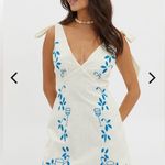 Billy T abiba mini dress Morning Tied Shoulder 12 NWT Blue Photo 2